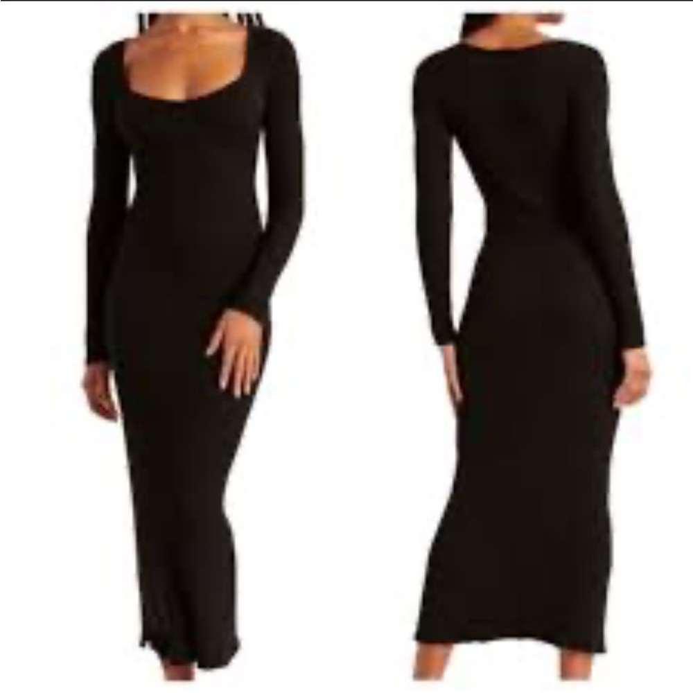 Abercrombie & Fitch Elegant Black Long Sleeve Dress Size Small Tall
